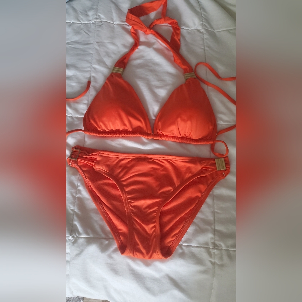 Orange Bikini with Gold Accents s. S/M